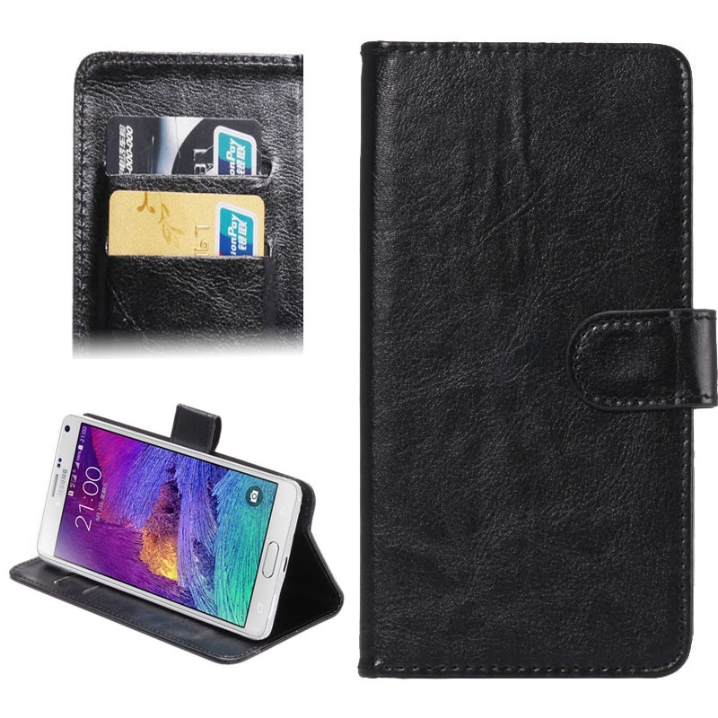 Bao Da Điện Thoại Crazy Horse Xoay 360 Độ Kèm Ngăn Đựng Thẻ Cho Galaxy Note I / II / III / IV 5.3-5.5 Inch