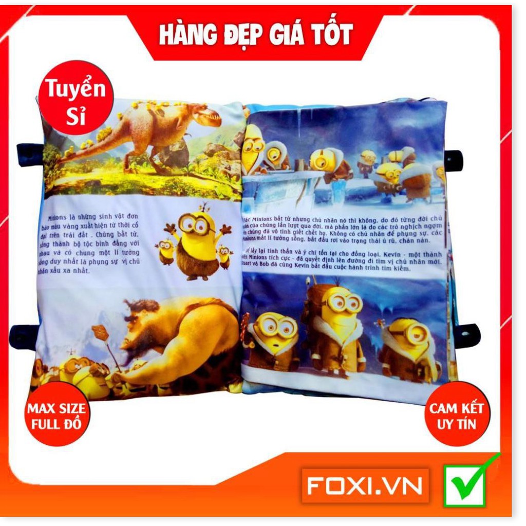 Gối sách vải 4 chủ đề truyện thiếu nhi cực hay kể truyện cho bé trước khi ngủ-an toàn-dễ vệ sinh