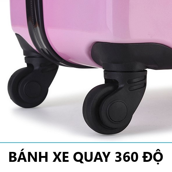 Vali kéo du lịch cho bé trai, bé gái, hình thú ngộ nghĩnh, chất liệu nhựa abs cao cấp, size 18 inch