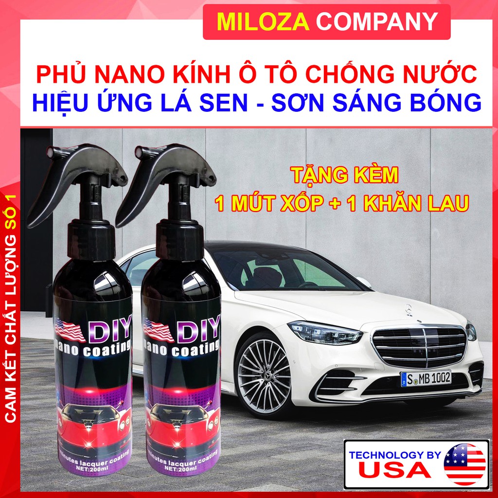 [FSALE] Nano Chống Thấm Nước Ô tô, Xe Máy - Ceramic Wax Phủ Bóng Sơn, Chất Chống Bám Nước Kính Xe, Kính Cận