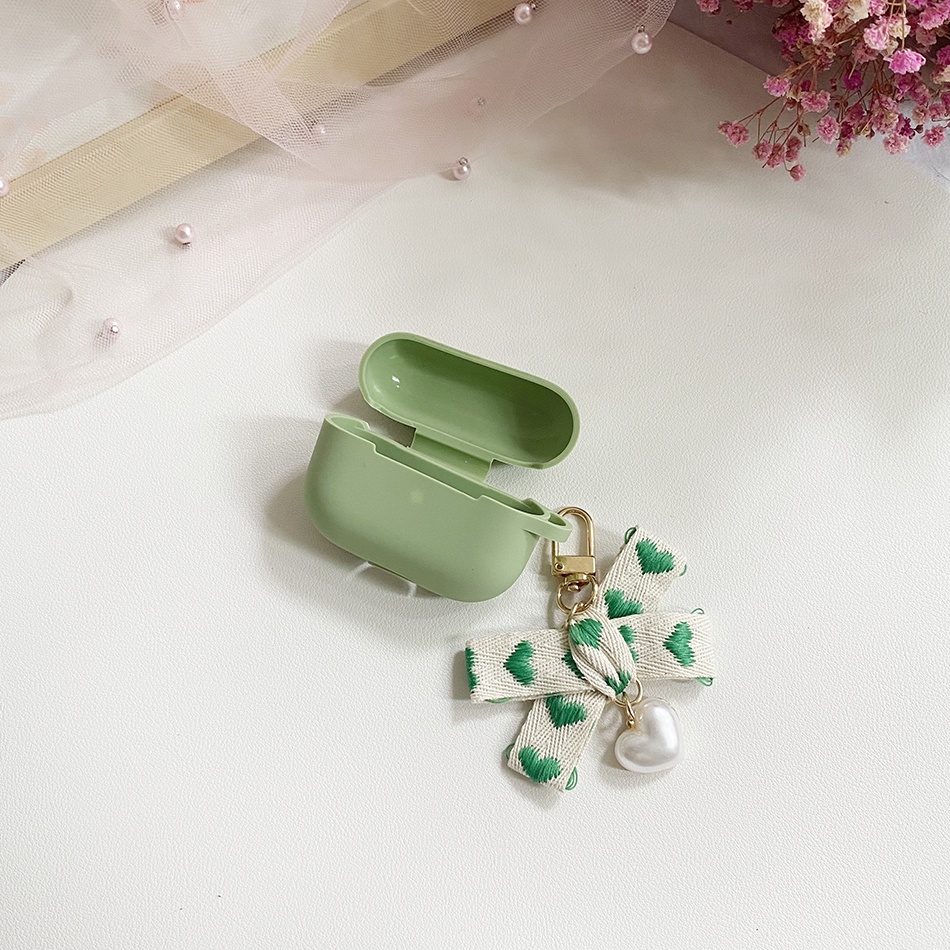 Vỏ Bảo Vệ Hộp Sạc Tai Nghe OPPO Enco Air / Air2 Bằng Silicon Phối Vải Canvas Kèm Móc Khóa Tiện Dụng