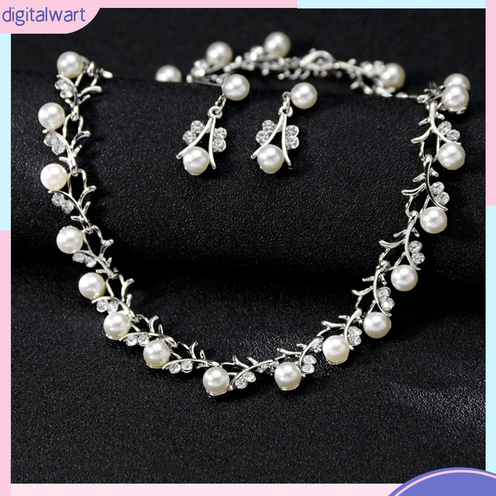 Bộ Trang Sức Đính Ngọc Trai Nhân Tạo Thời Trang Sang Trọng Dành Cho Nữ