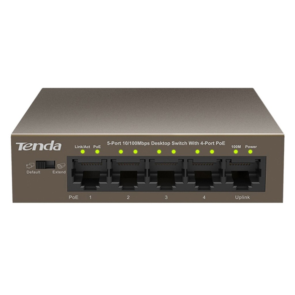 Bộ Chia Mạng Switch 5-Cổng 10 100Mbps Với 4 Cổng PoE Tenda TEF1105P -