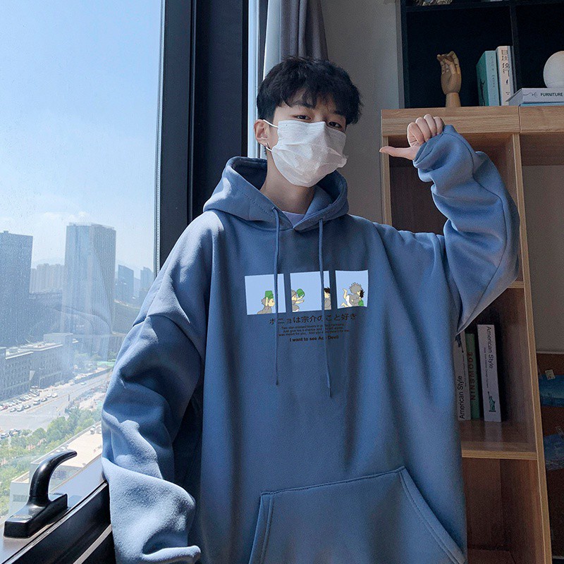 Áo nỉ hoodie nam form rộng Áo hoodie nam form rộng nỉ oversize màu đen mặc nhà đi học thời trang ulzzang | BigBuy360 - bigbuy360.vn