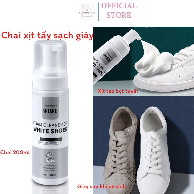 Chai xịt tạo bọt vệ sinh giày Snea.ker 200ml bọt tuyết làm sạch giày Xiaomimi dfgdfgfdh5