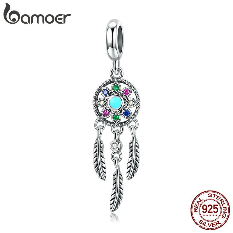 Phụ Kiện Bamoer Dùng Làm Trang Sức Hình Dream Catcher Đính Đá Giả Thời Trang