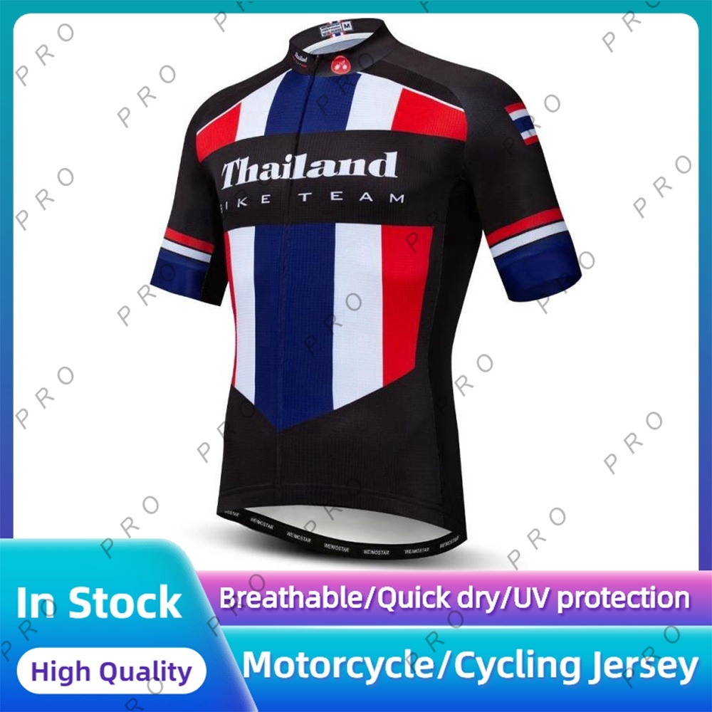 Hàng Có Sẵn Áo Thun Đi Xe Đạp Jersey Đi Xe Đạp Tay Ngắn In Hình Cờ Thái Lan Dành Cho Nam