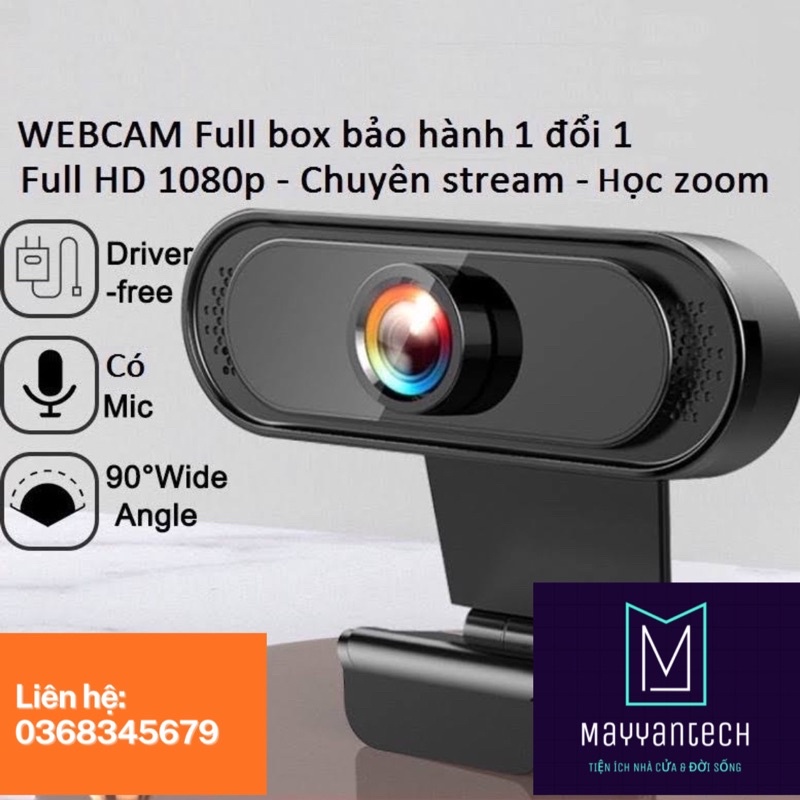 Webcam 1080p bao rõ nét có mic chất lượng cao