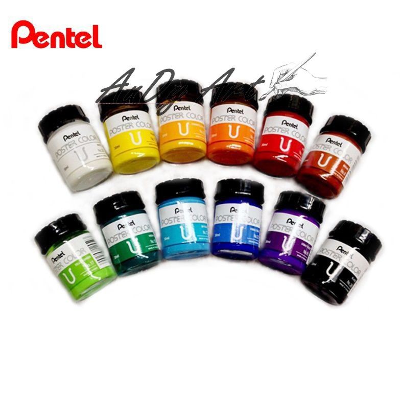 Màu Poster Color Pentel Bán Lẻ Hũ 30ml – Hàng Chính Hãng- CƠ BẢN VÀ ĐẶC BIỆT