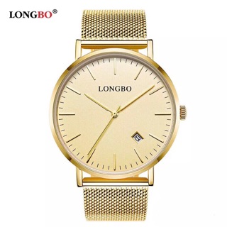 Đồng hồ nam Longbo siêu mỏng dây thép lưới