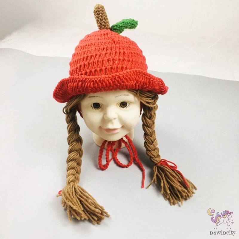 Mũ Len Trùm Tai Thiết Kế Dễ Thương Dành Cho Bé Gái