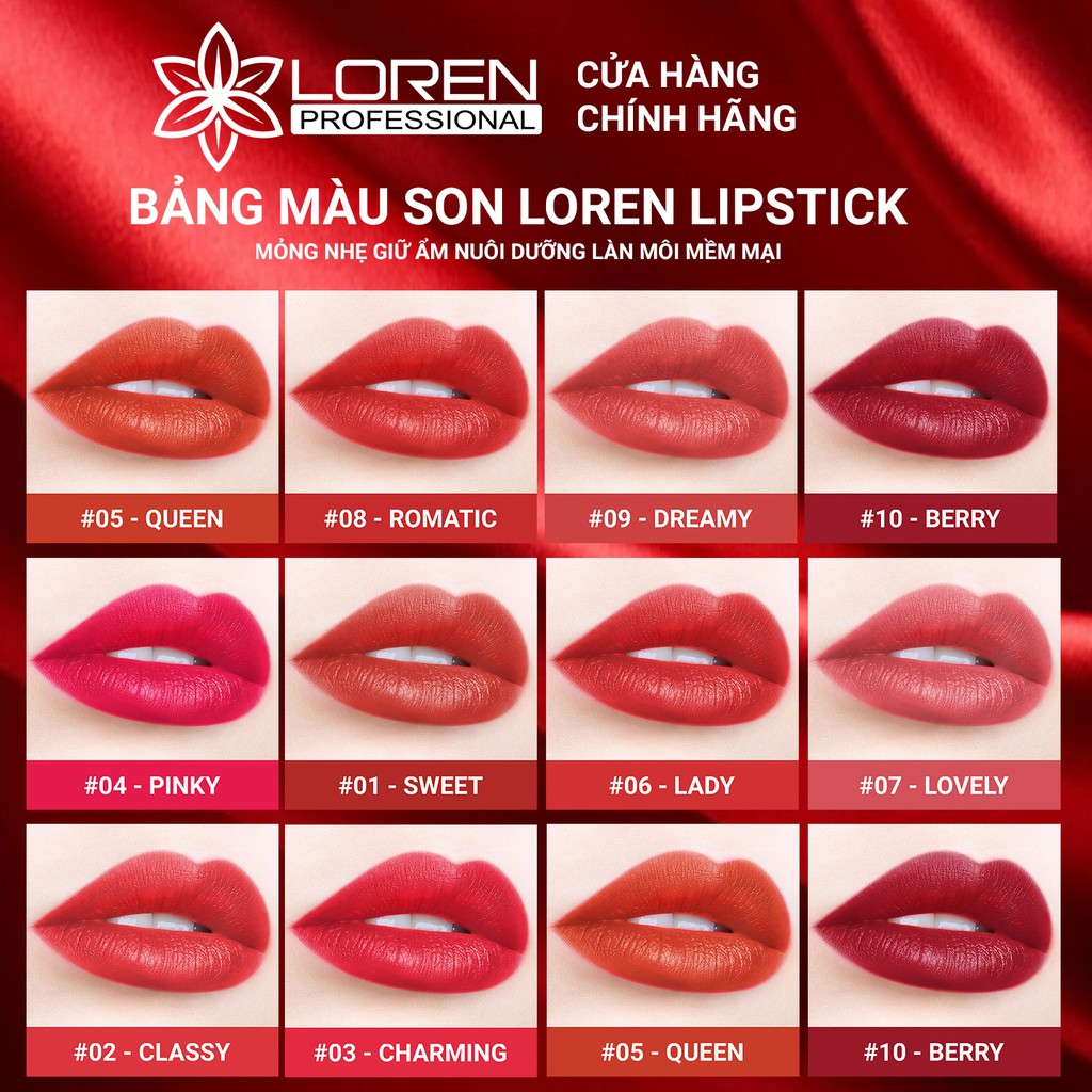 [CHÍNH HÃNG] Son thỏi lì cao cấp LOREN LIPSTICK | BigBuy360 - bigbuy360.vn