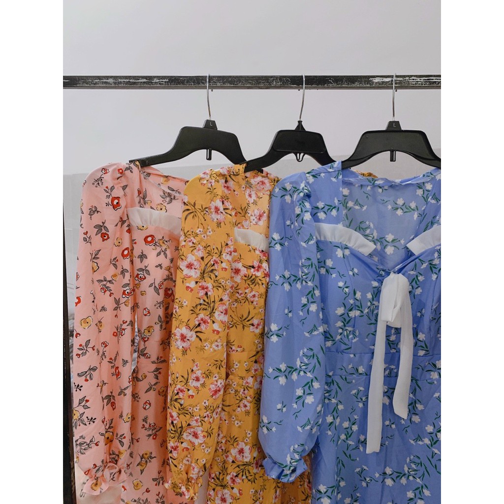 váy maxi hoa nhí chất mango mịn mát hoạ tiết hoa nhí dể thương | BigBuy360 - bigbuy360.vn