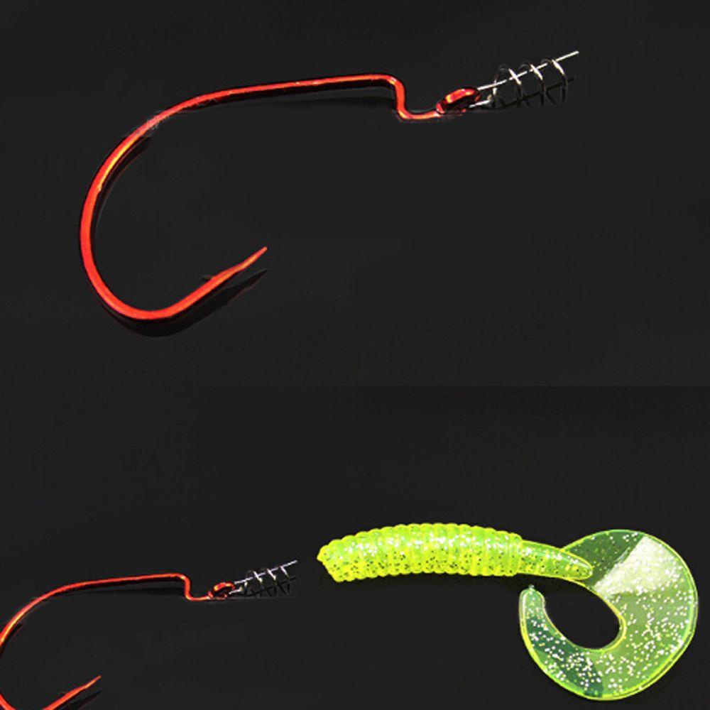 MYRONGVN Bộ 100 Móc Lò Xo Gắn Mồi Câu Cá Tiện Dụng