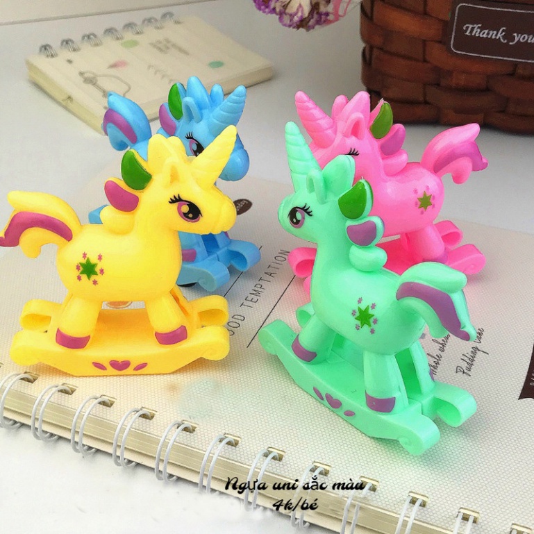 phụ kiện trang trí bánh kem [FREESHIP❤️] ngựa uni bập bênh