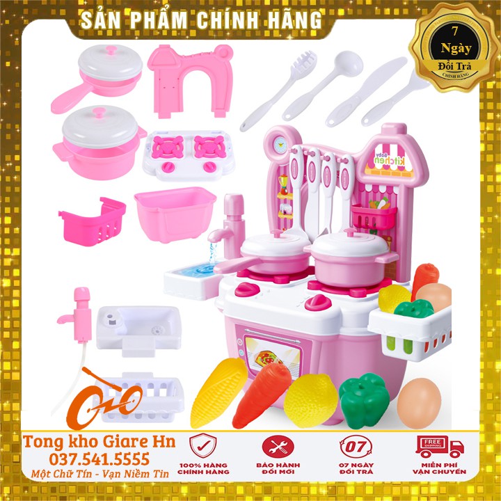 Bộ đồ chơi nhà bếp cho bé gái và bé trai, Bộ sản phẩm 36 món, Nhựa an toàn đã có kiểm định
