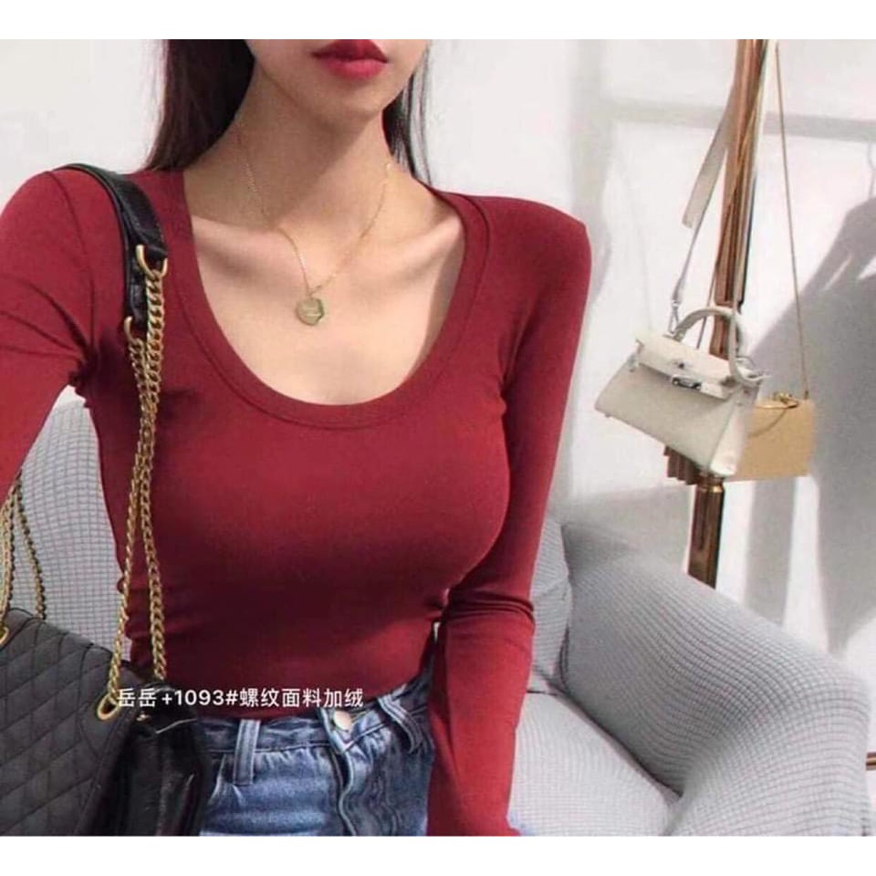 ÁO DÀI TAY LEN TĂM ĐEN CỔ TRÒN❤️ FREESHIP ❤ CHẤT LEN TĂM CO GIÃN THOẢI MÁI NHẸ NHÀNG SIÊU KUTE