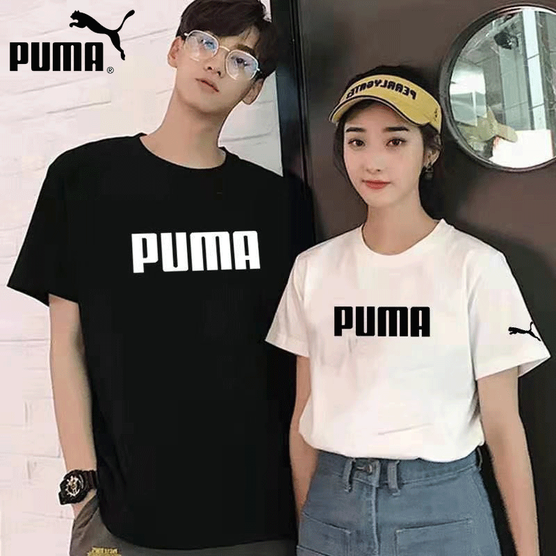 Áo Thun Thể Thao Puma Tay Ngắn Dáng Rộng Vải Cotton Thoáng Khí Thời Trang Mùa Hè Cho Nam Và Nữ