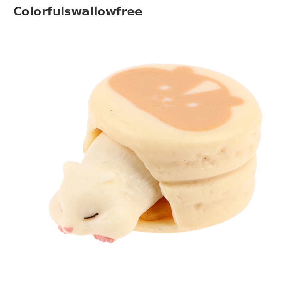 Colorfulswallowfree Doll house Hamster Eatting Desserts Hamburger Food Mini Decoration Toys BELLE