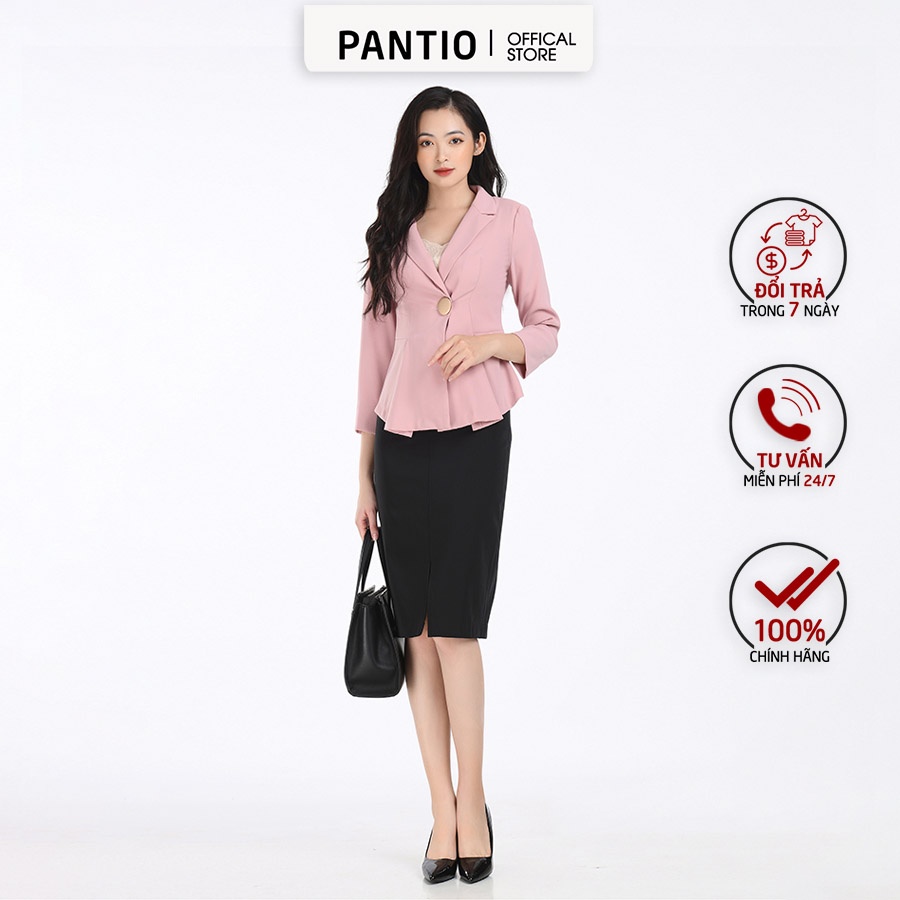 FJD5706 - Chân váy dài đen trơn đơn giản - PANTIO