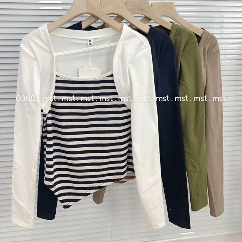 Áo Thun Dài Tay Giả 2 Lớp Phong Cách Hàn Quốc M0360-Teen 888