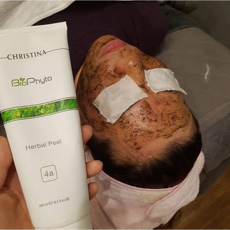 Tẩy da chết sạch sâu peel da loại bỏ mụn cám đầu đen Christina herbal peel 4A mask