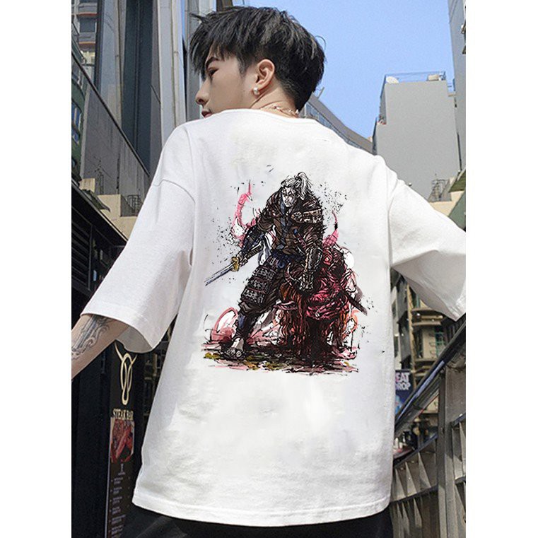 Áo thun unisex độc lạ Samurai form rộng vải dày mịn 2019T1841