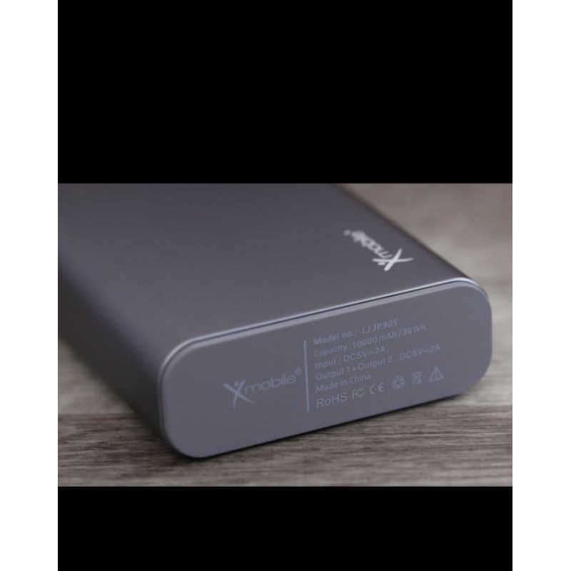 Pin sạc dự phòng 10.000 mAh Lightning Xmobile LJ JP90S Nhôm Xám
