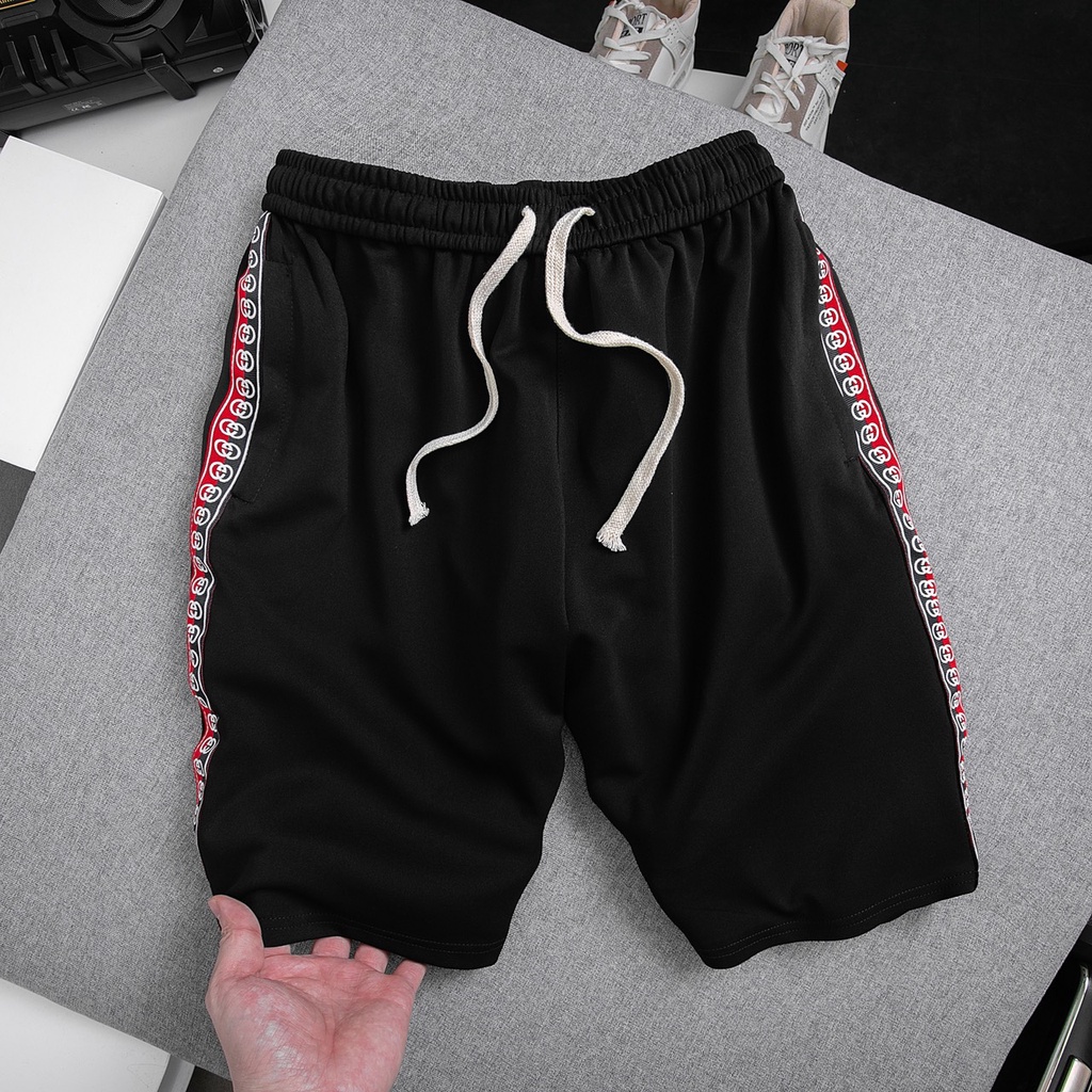 Quần Đùi NamHOTQuần short nam unisex phối dây thời trang chất liệu poly 2 da thoáng mát phù hợp vào mùa hè
