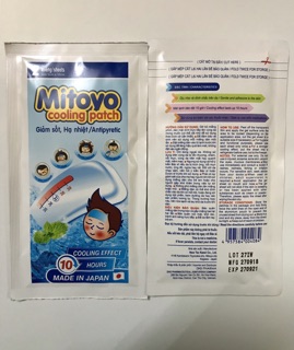 Miếng dán hạ sốt MITOYO đến từ Nhật Bản (1 hộp 8 gói)