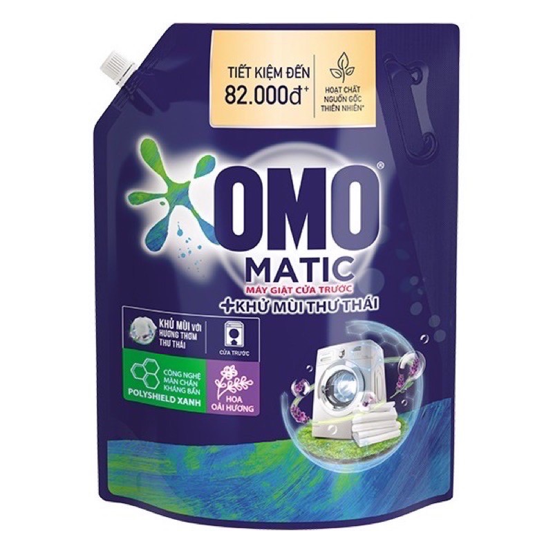 Nước giặt OMO Matic Cửa Trước Khử Mùi Thư Thái 3,6kg