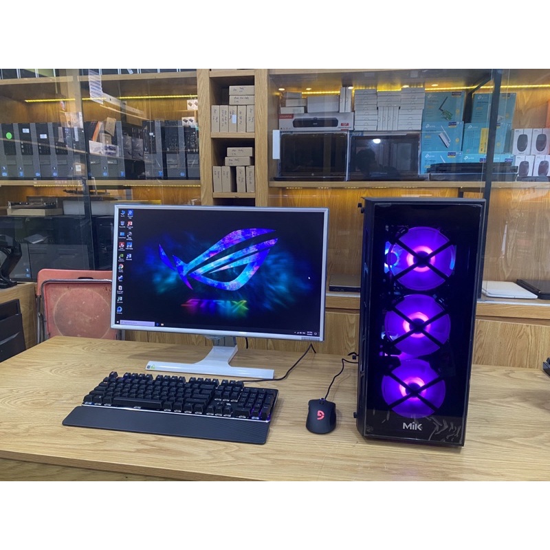 Dàn pc chuyên game, đồ hoạ i7 ram 16G vga 6G lcd 27" phím chuột cơ