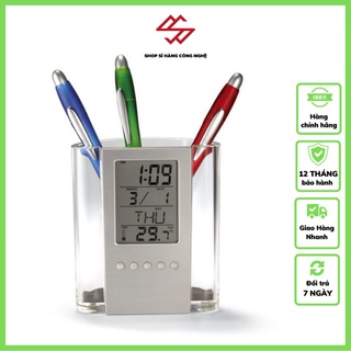 Đồng hồ để bàn kiêm hộp đựng bút V2