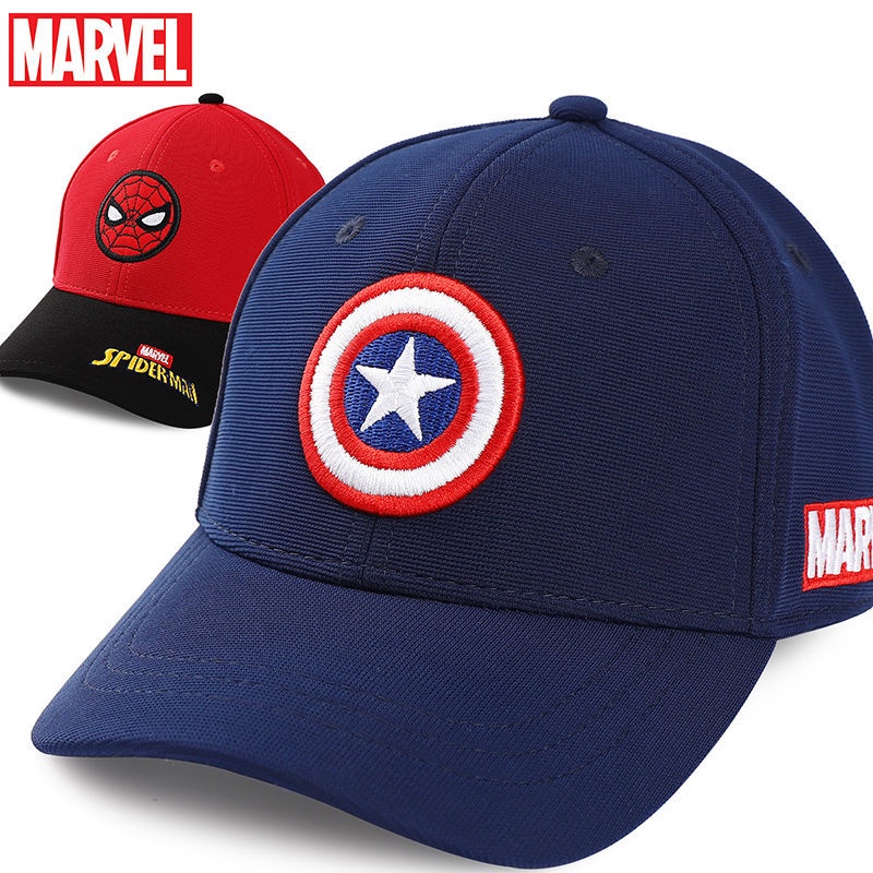 ♛Mũ Lưỡi Trai Vải Cotton In Hình Người Nhện Marvel Thời Trang Xuân Thu Cho Bé Trai