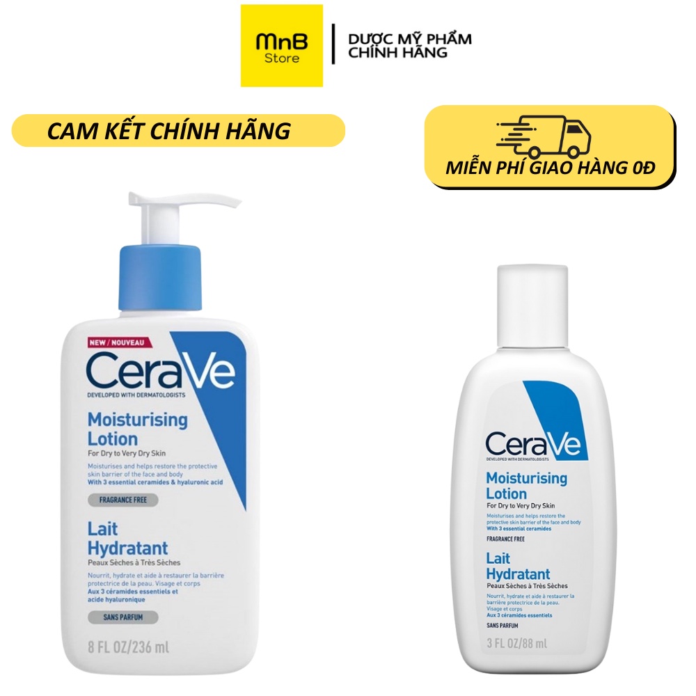 Kem dưỡng ẩm phục hồi da Cerave Moisturizing Lotion Lait Hydratant mỹ 20ml