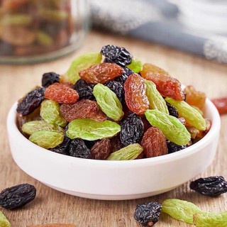 Nho Khô Sấy Không Đường NHALAM FOOD Mix 3 Loại Nho Đen, Vàng, Đỏ Nhập Khẩu Mỹ