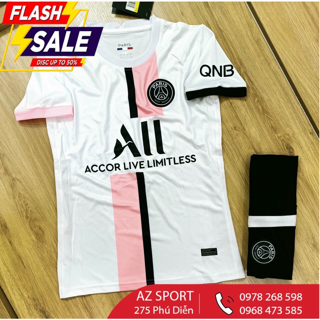 Áo bóng đá PSG Messi Trắng 2021/2022 ( In Tên Số MIỄN PHÍ)