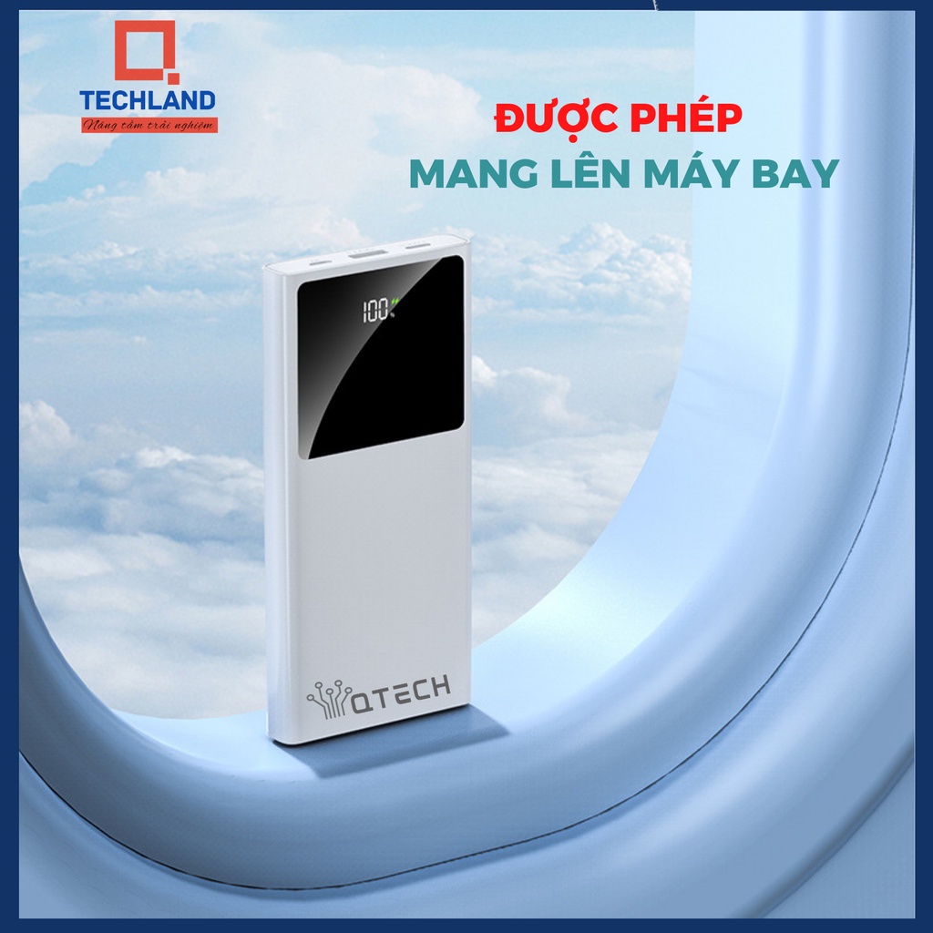 Sạc dự phòng SIÊU nhanh 66W, Sạc nhanh PD20W,  10000mAh màn LED, MÀU TÍM, kèm cáp 2in1,sạc nhiều thiết bị