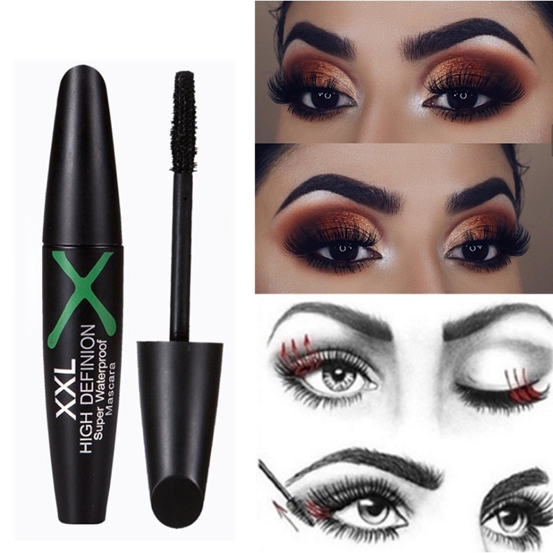 [Hàng mới về] Mascara sợi tơ 4D màu đen chuốt dài lông mi kháng nước lâu trôi