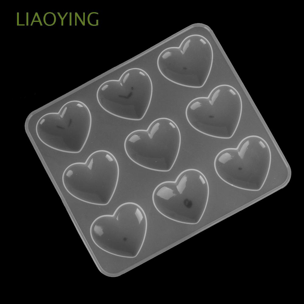 Khuôn silicon 9 ngăn làm mặt dây chuyền hình trái tim | BigBuy360 - bigbuy360.vn