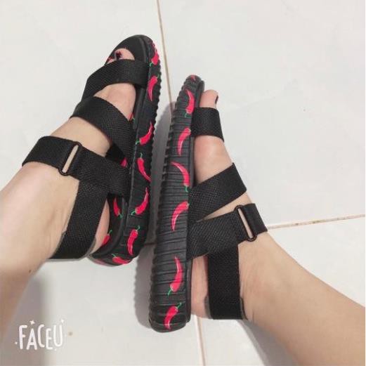 [CHÍNH HÃNG] SANDAL SAADO | SC01 – Yezi Black Chili – Màu Đen Đỏ | Giày Sandal Nam Nữ -ku7