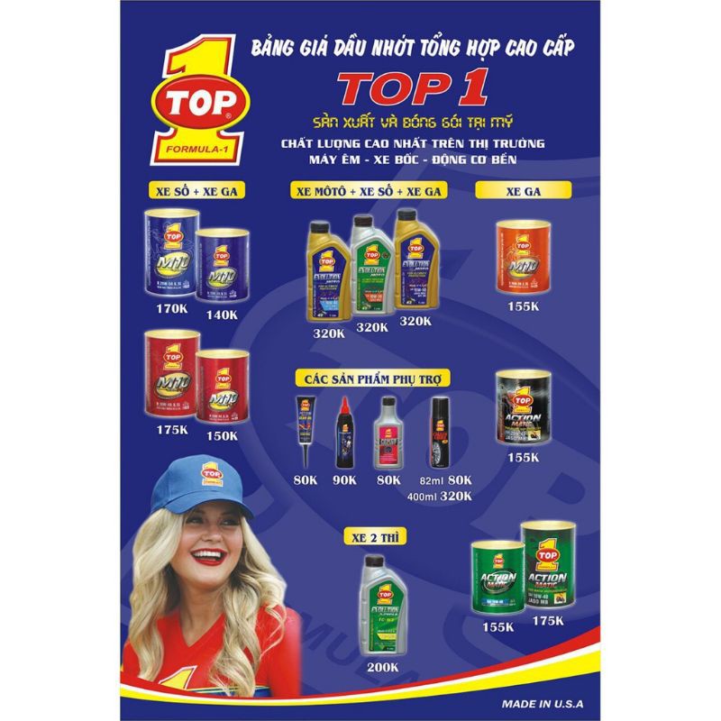 NHỚT tổng hợp 100% TOP 1 Fully Evolution 10W30 SL 1Lít motorbiker MA2, L toàn phần top1 full synthetic