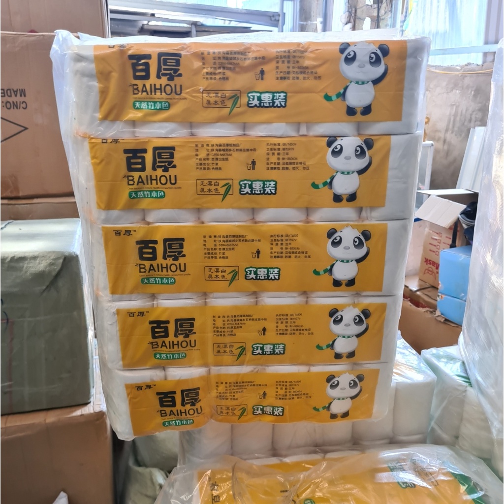 GIẤY VỆ SINH GẤU TRÚC VIỆT NAM BAIHOU (cuộn 36 Bịch),SIÊU DAI MỀM MỊN VÀ TIẾT KIỆM