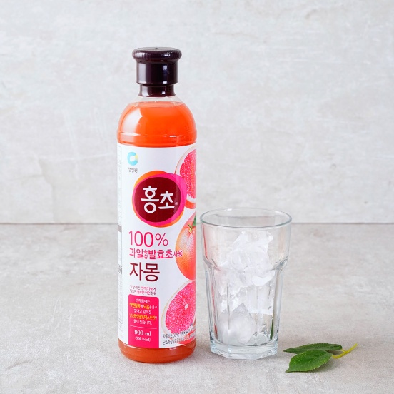 Nước uống Hongcho vị lựu/mâm xôi/bưởi đào/cherry chai 900ml - thương hiệu Daesang - nhập khẩuHàn Quốc