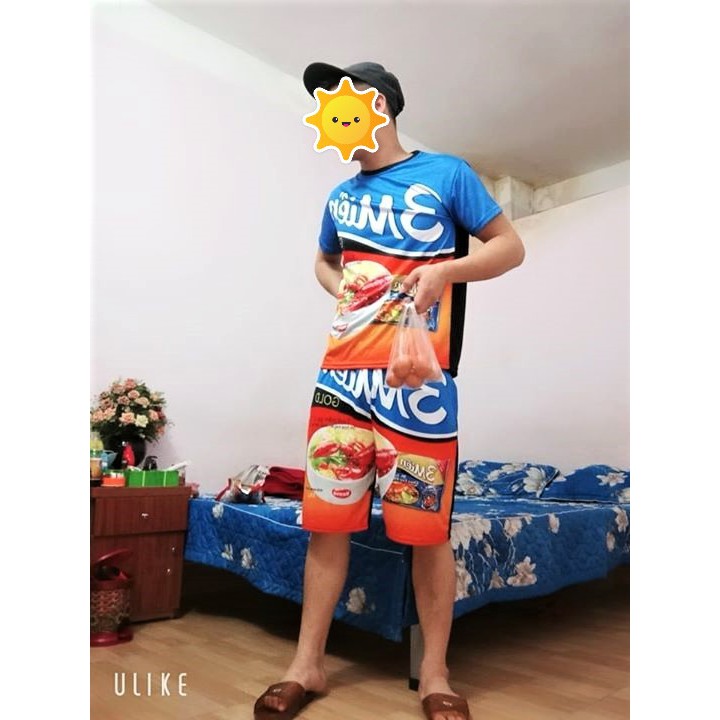Đồ bộ thun áo nam nữ mì tôm 3 miền thể thao ngắn tay | BigBuy360 - bigbuy360.vn