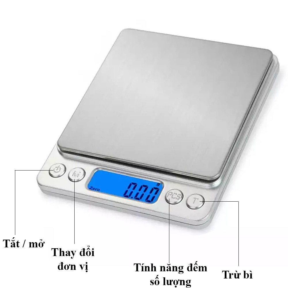 Cân tiểu ly mini i3000 0.01-500g, cân có độ chính xác cao phù hợp với gia đình