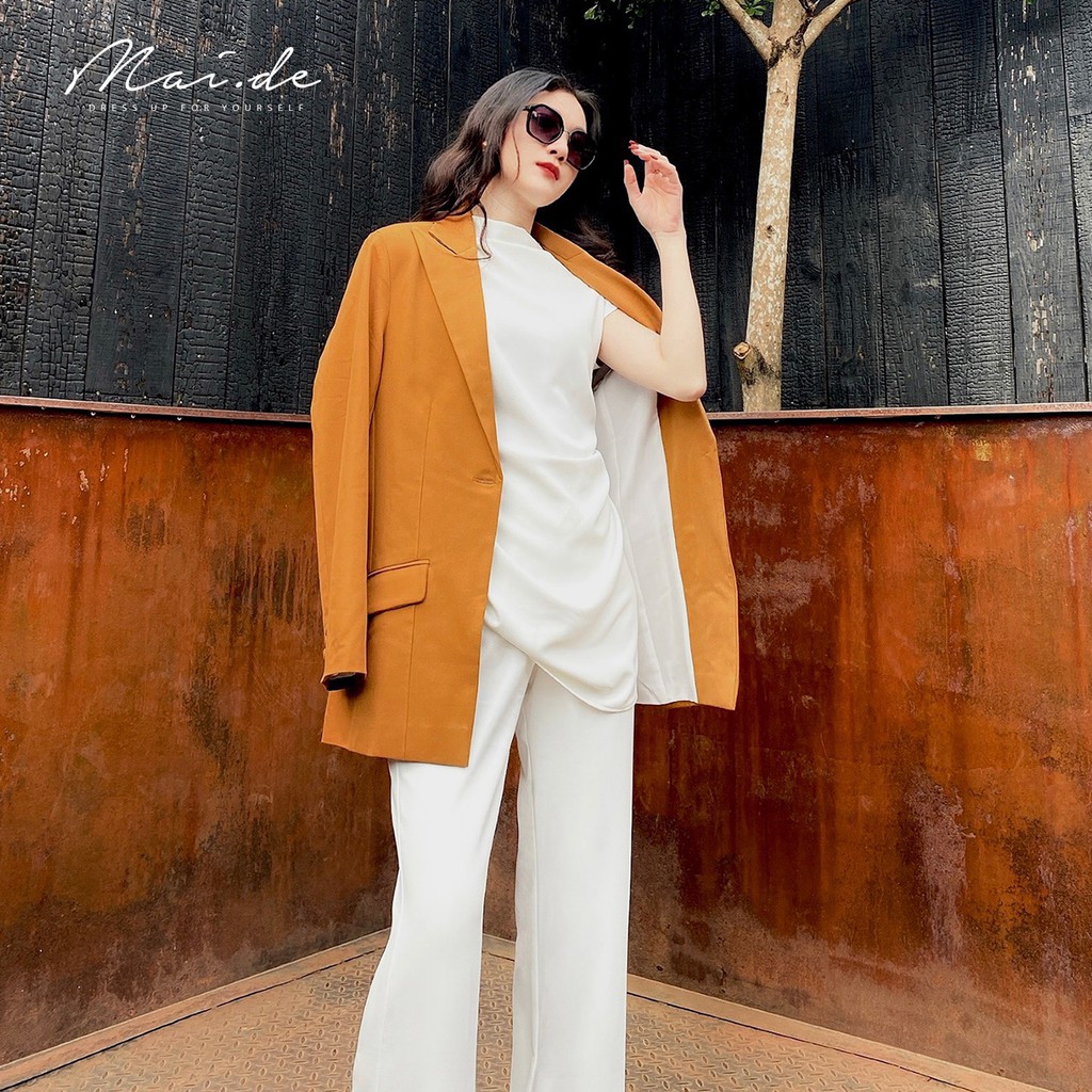 MAI.DE - Áo cổ thuyền lai xéo HELEN TOP
