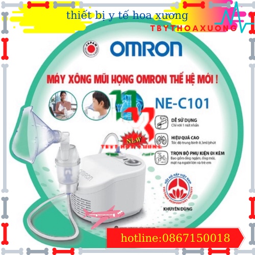 [Hàng Chính Hãng] Máy Xông Khí Dung Mũi Họng Omron NE-C101 Bảo Hành 2 Năm