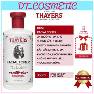 Nước hoa hồng Thayers Rose Petal Witch Hazel , Toner dưỡng ẩm dịu nhẹ hương hoa hồng 355ml