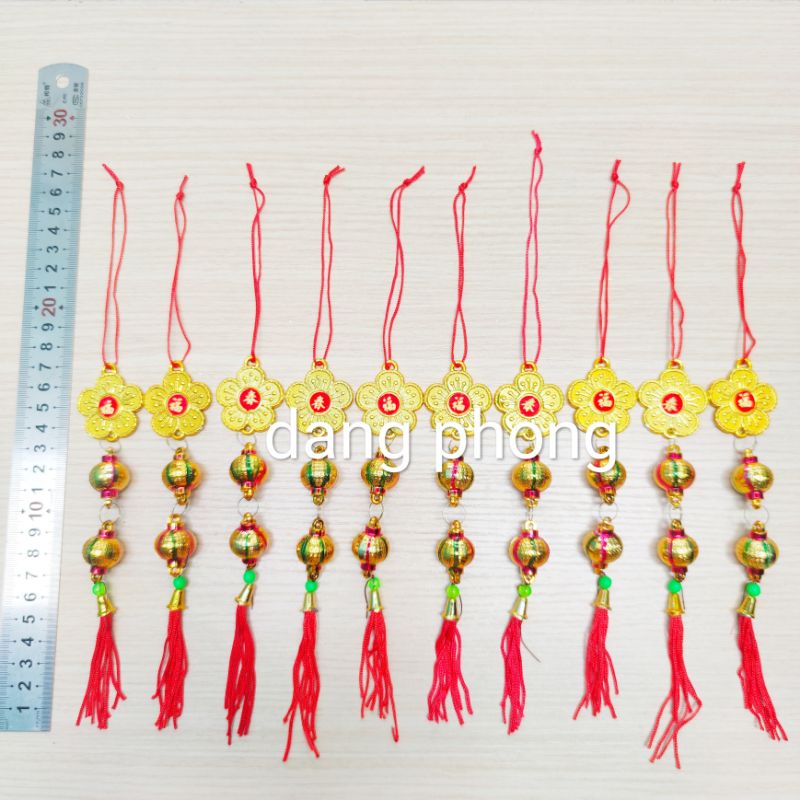 Bịch 10 dây hoa mai lồng đèn khánh treo cây mai đào ngày tết